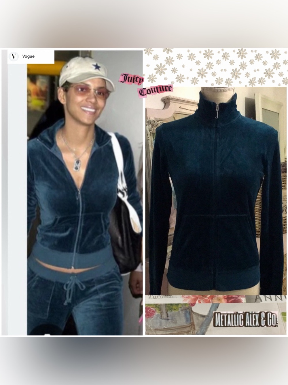 ASO NWT Y2K✨VINTAGE Juicy Couture Velour Original🇺🇸 JZip Jacket Hitch Sz M RARE